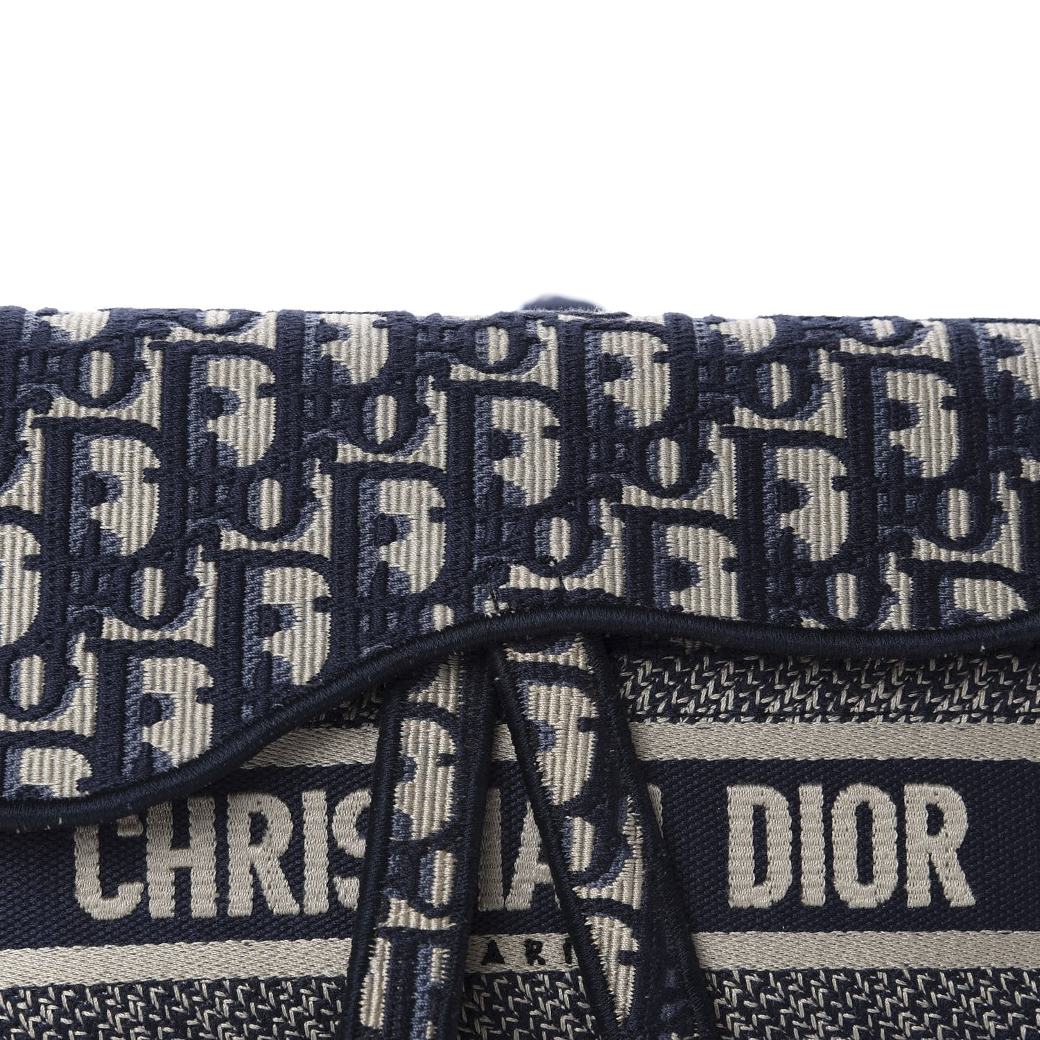 Christian Dior Oblique Slim Saddle Pouch Blue 10 of 10