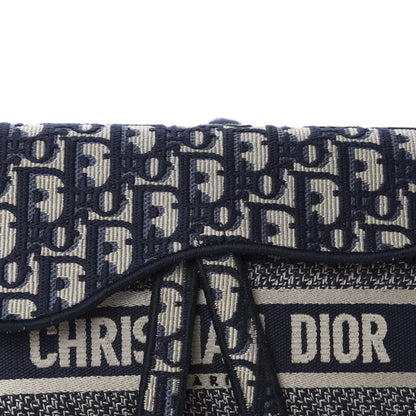Christian Dior Oblique Slim Saddle Pouch Blue 10 of 10