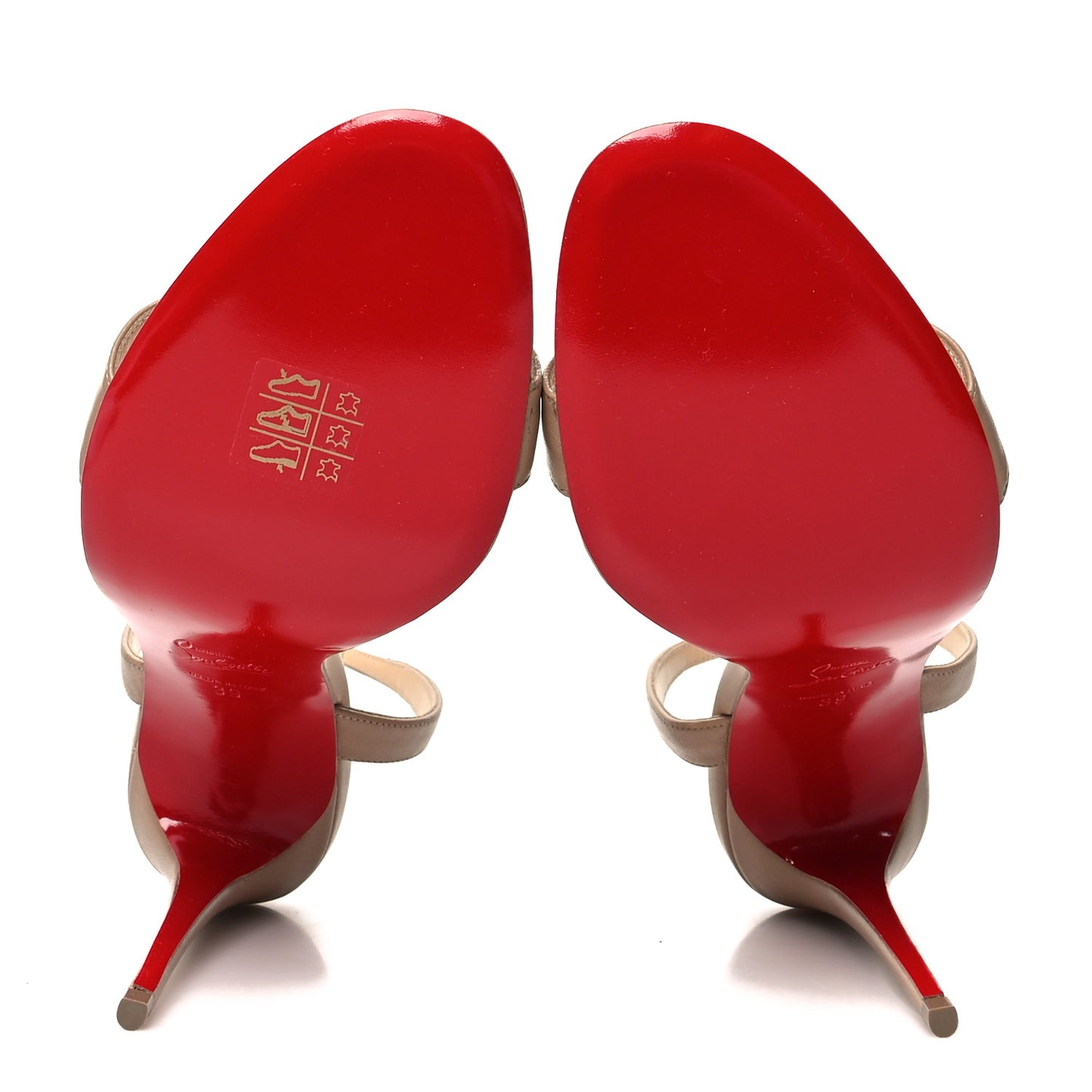 Nappa Loubi Girl 100 Sandals 39 Nude