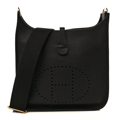 Hermes Taurillon Clemence Evelyne III PM Black 1 of 9