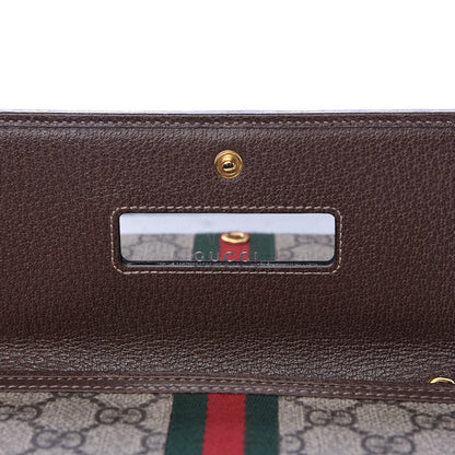 Gucci GG Supreme Monogram Web Ophidia Wallet On Chain Brown 10 of 11