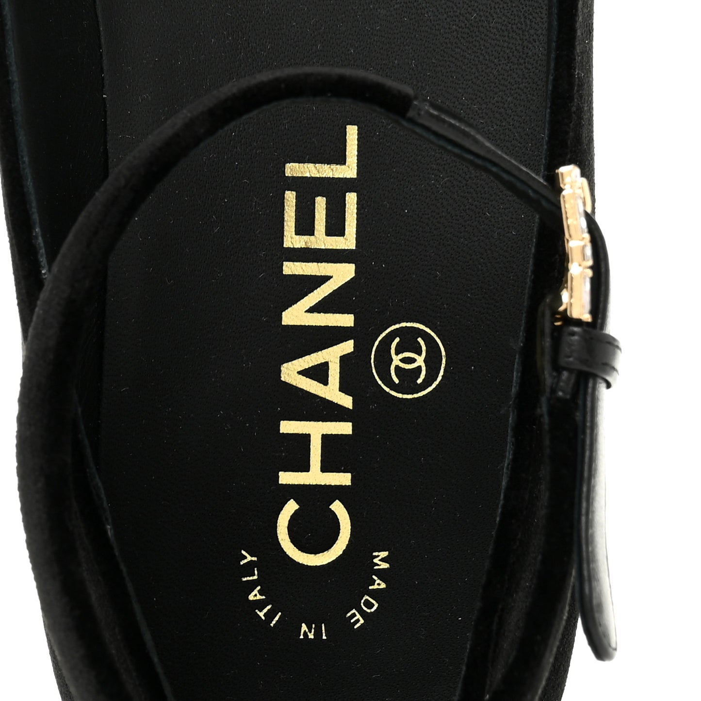 Velvet Strass CC Bow Mary Jane Flats 36 Black