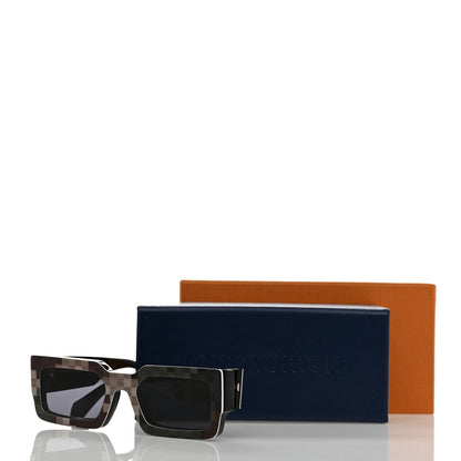 Louis Vuitton Acetate Damier Camouflage LV Clash Sunglasses Z2399W 8 of 8