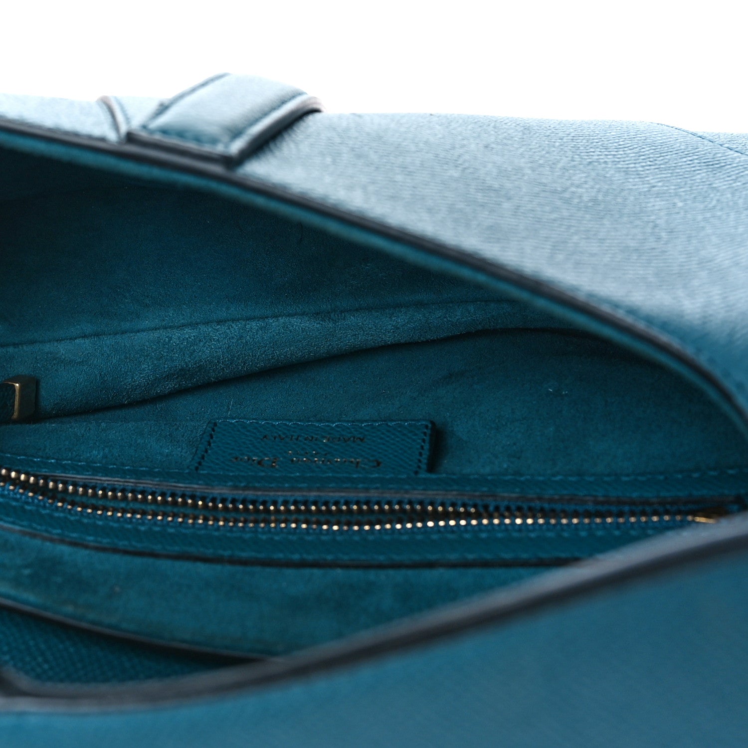Christian Dior Grained Calfskin Saddle Bag Steel Blue 5 of 7