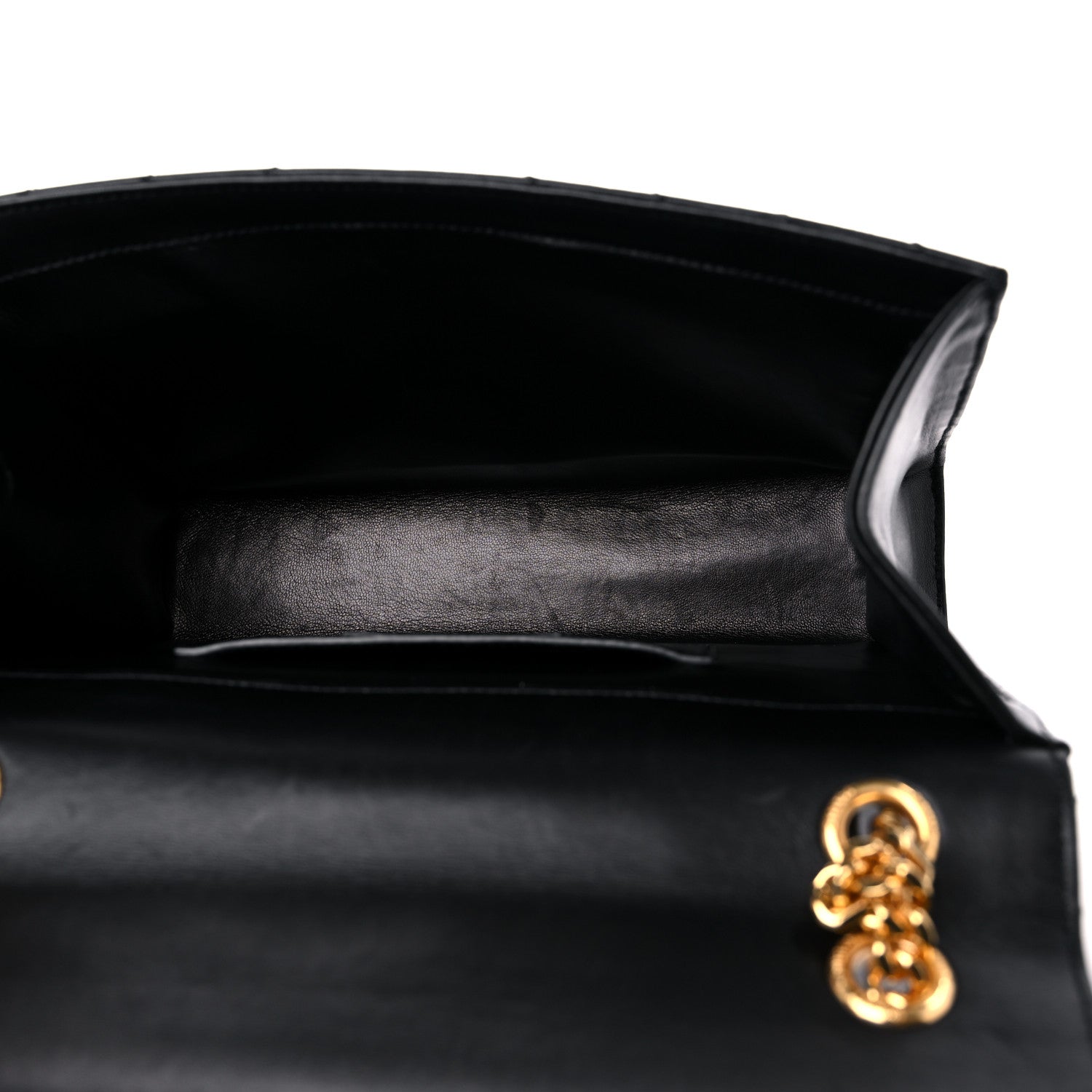 Saint Laurent Grain De Poudre Matelasse Chevron Medium Monogram Satchel Black 5 of 14