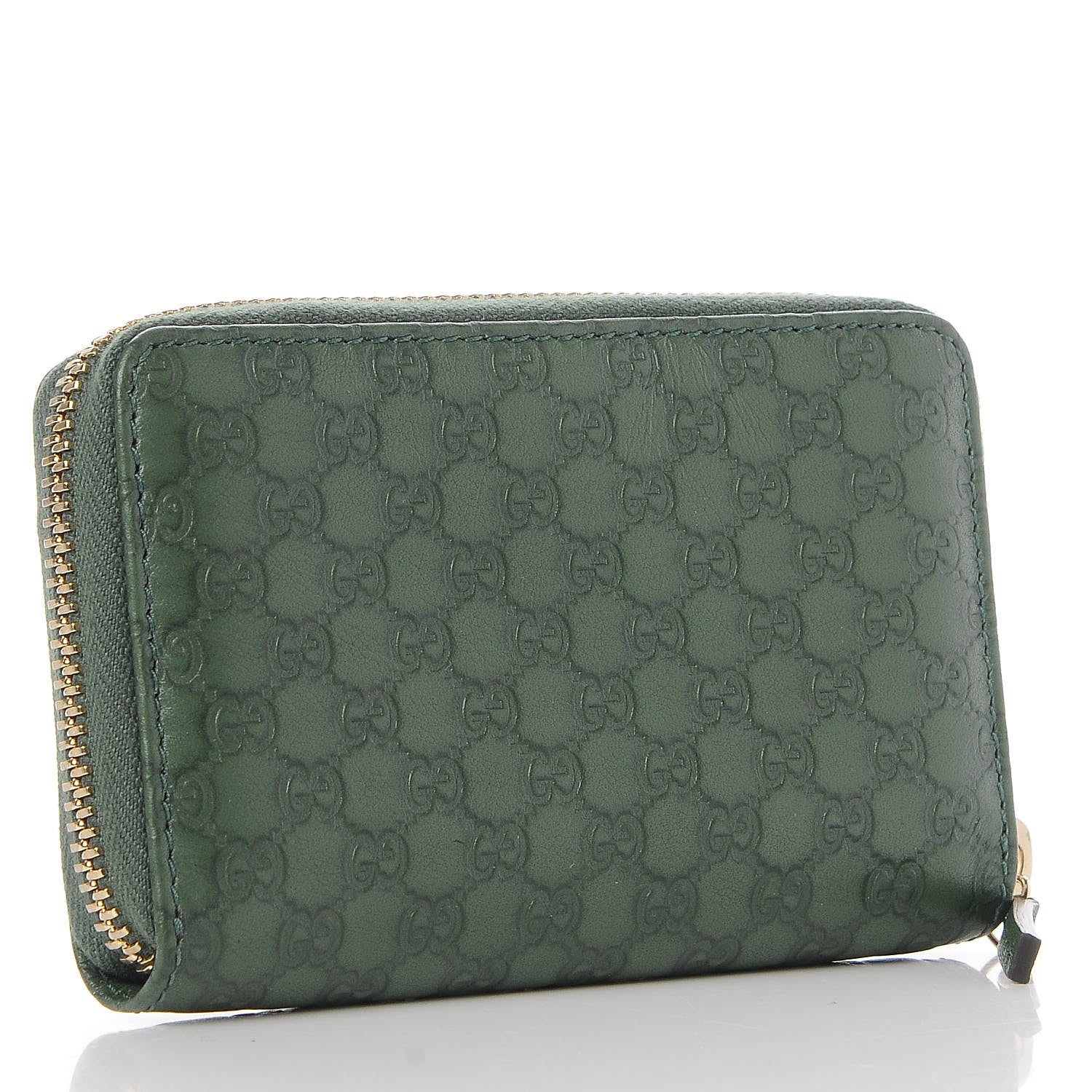 Gucci Soft Microguccissima Zip Around Card Case Marsh 3 of 7