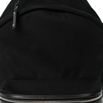Saint Laurent Canvas Signature Embroidered City Backpack Black 7 of 10
