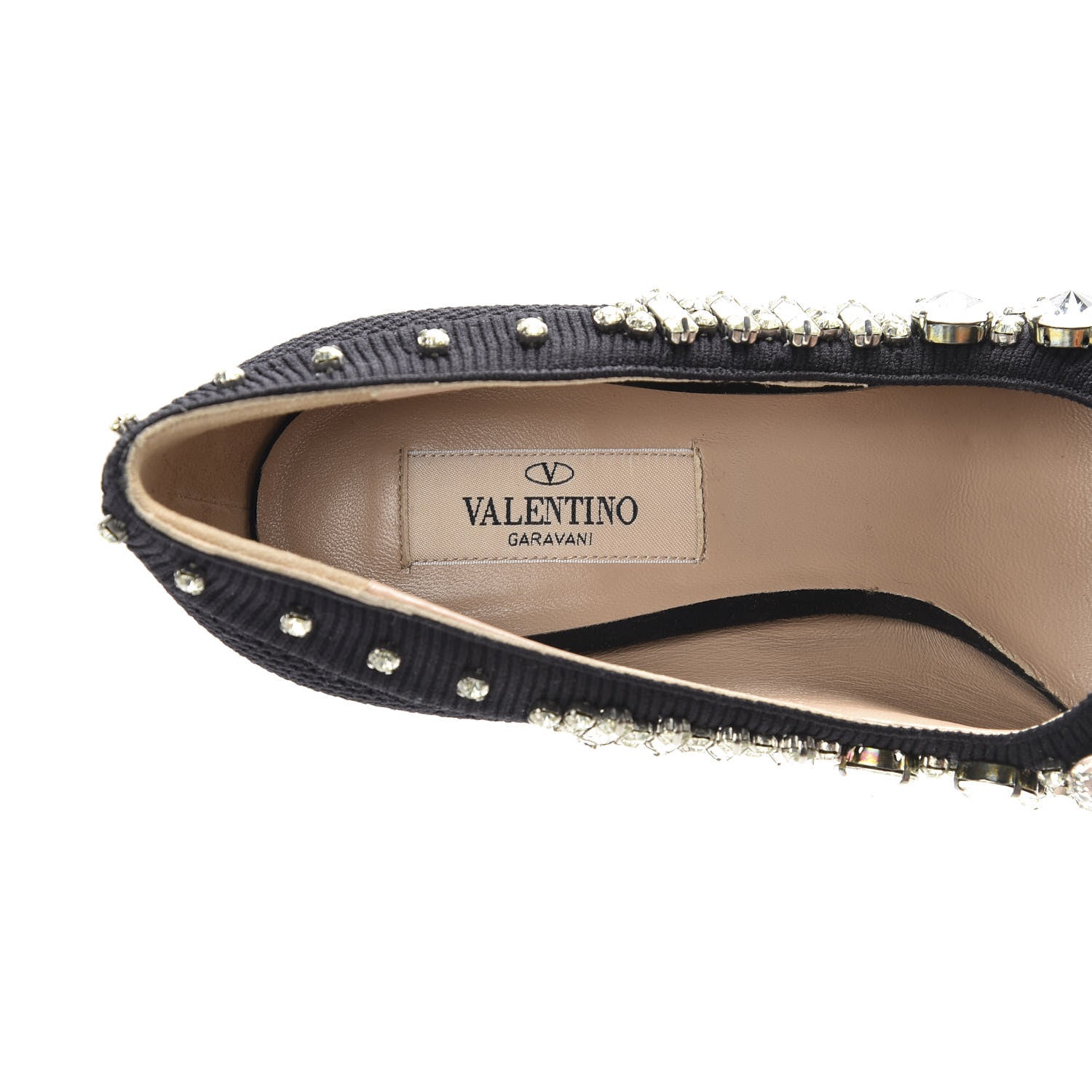 Valentino Garavani Mesh Crystal Embellished Pumps 36 Black 7 of 9