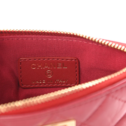 Chanel Aged Calfskin Quilted Small Reissue Cosmetic Case Red 6 of 9
