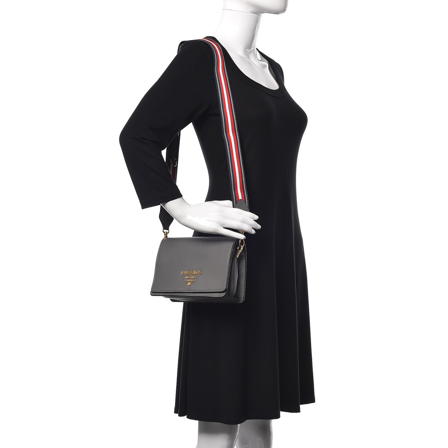 Vitello Daino Crossbody Flap Marmo