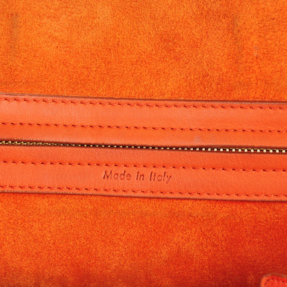 Celine Supple Calfskin Medium Phantom Luggage Orange 6 of 17
