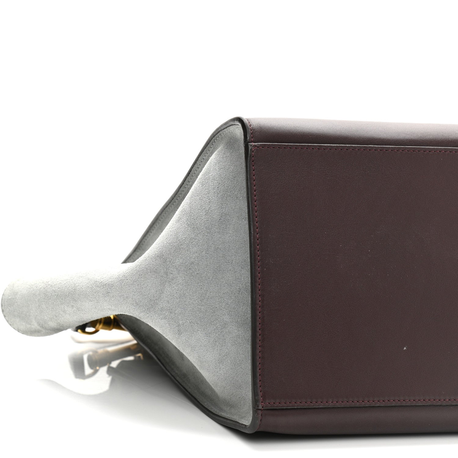Celine Smooth Calfskin Suede Medium Tri-Color Trapeze Dark Grey 9 of 14