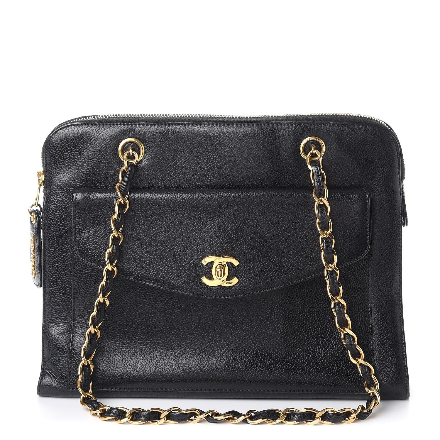 Chanel Caviar Flap Shoulder Bag Black 1 of 8