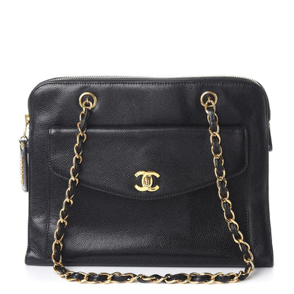 Chanel Caviar Flap Shoulder Bag Black 1 of 8