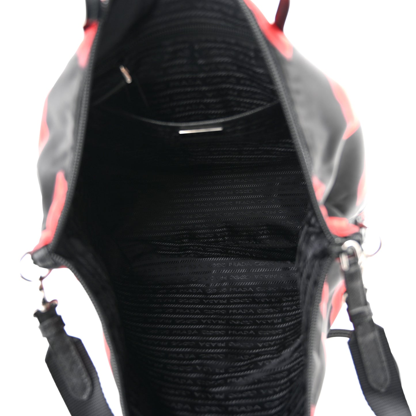 Tessuto Nylon Lips Tote Black