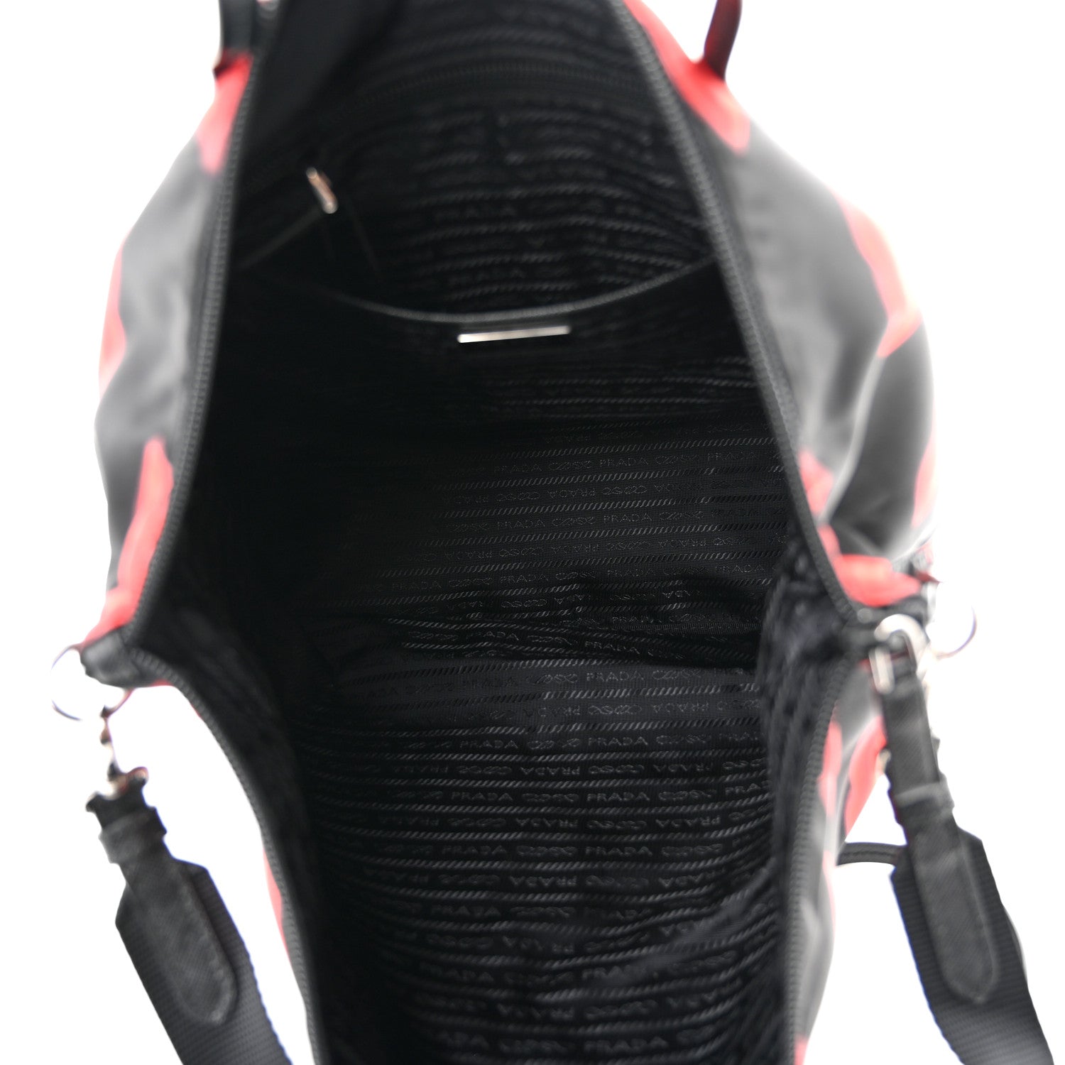 Prada Tessuto Nylon Lips Tote Black 5 of 10