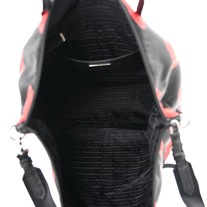 Prada Tessuto Nylon Lips Tote Black 5 of 10