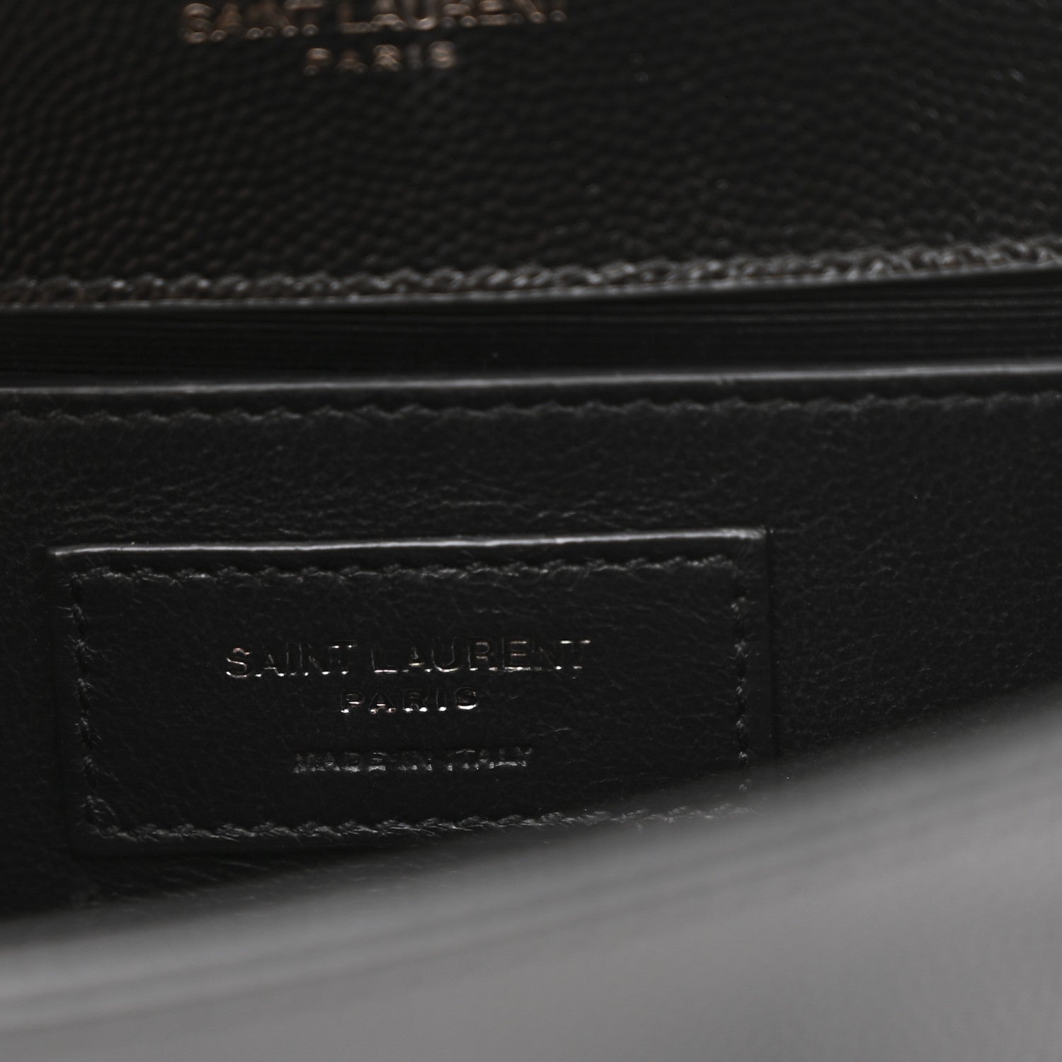 Saint Laurent Grain De Poudre Medium Classic Monogram Monochrome Kate Satchel Black 6 of 12
