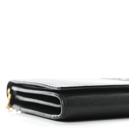 Saint Laurent Calfskin Monogram Belle de Jour Chain Clutch Black 7 of 19