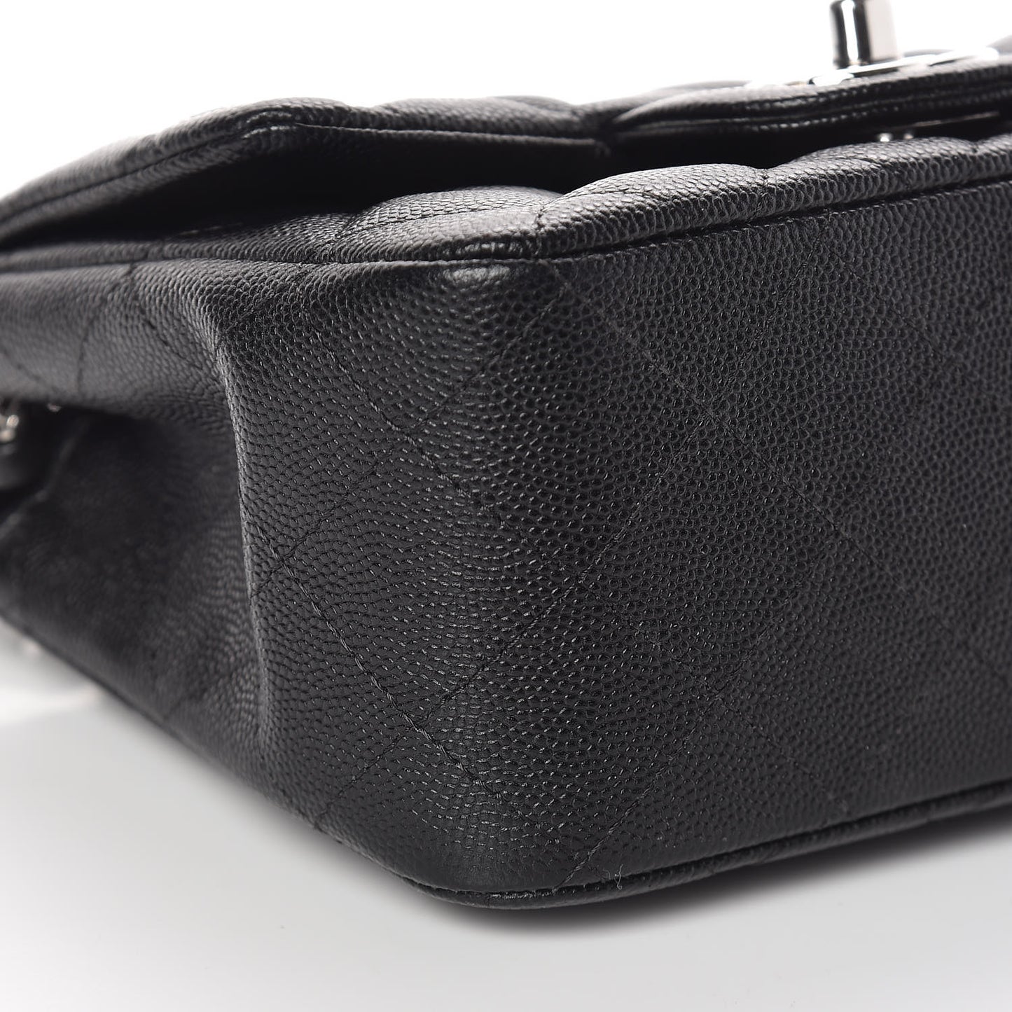 Caviar Quilted Mini Square Flap Black