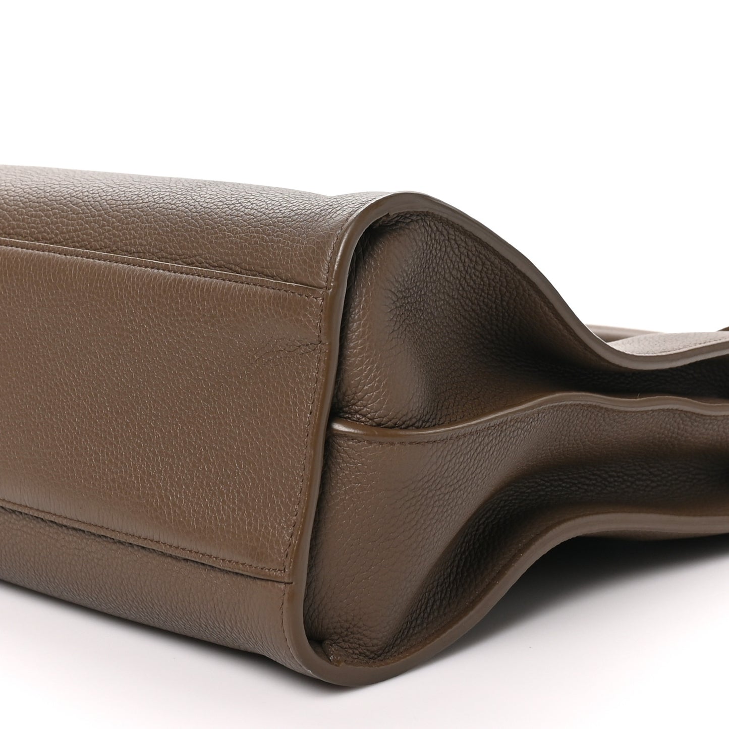 Grained Calfskin Large Thin Sac De Jour Dark Wood