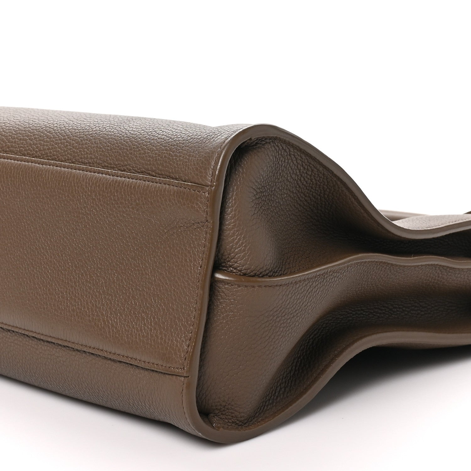 Saint Laurent Grained Calfskin Large Thin Sac De Jour Dark Wood 10 of 10