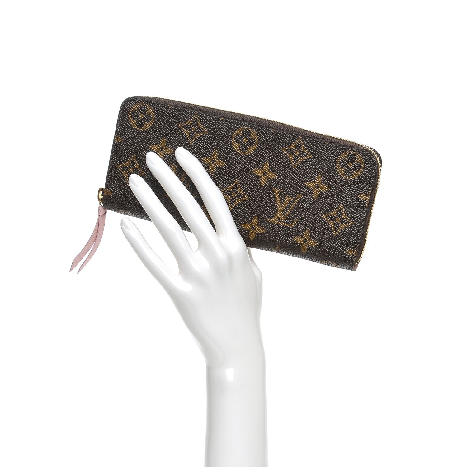 Louis Vuitton Monogram Clemence Wallet Rose Ballerine 2 of 7