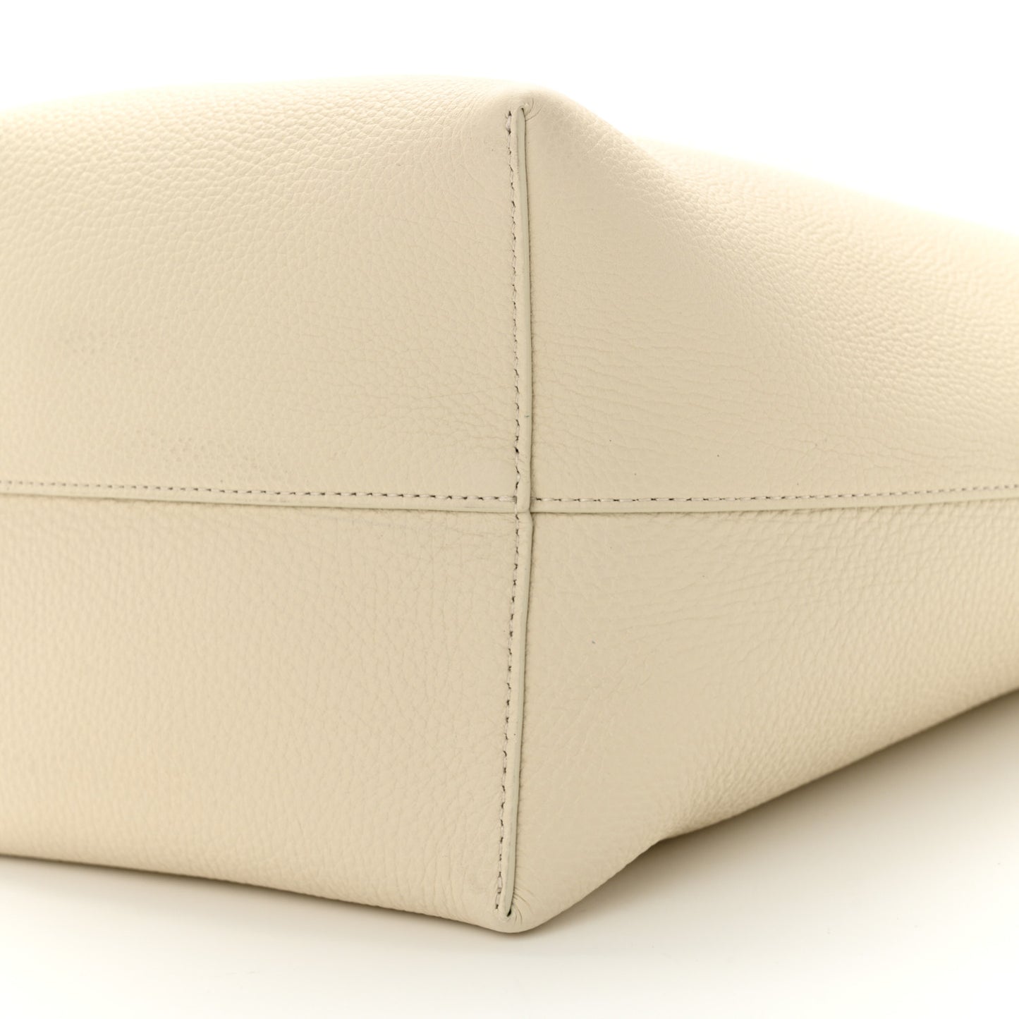 Grained Calfskin Medium N/S Park Tote Ivory