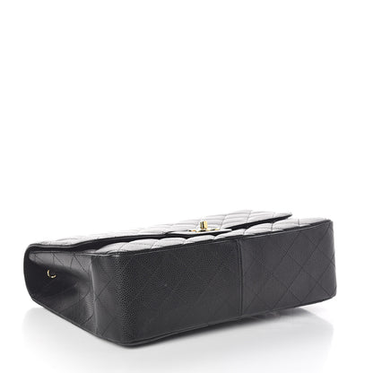 Chanel Caviar Quilted Jumbo Single Flap Black 4 of 12