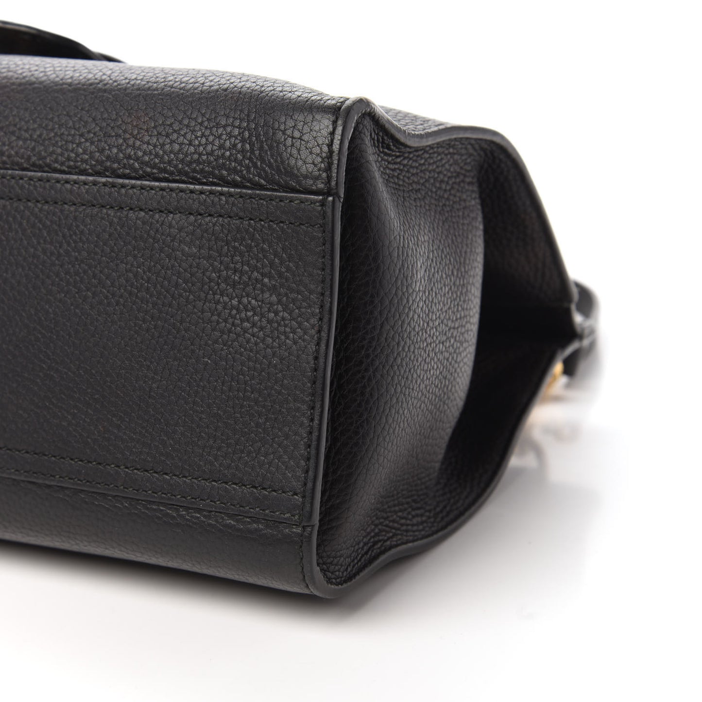 Calfskin Small GG Marmont Top Handle Bag Black