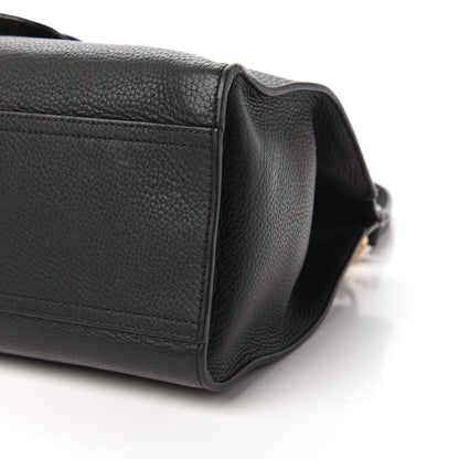 Gucci Calfskin Small GG Marmont Top Handle Bag Black 7 of 11