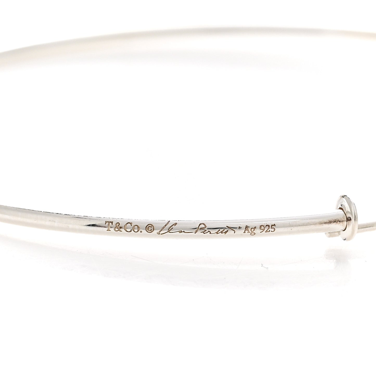 Sterling Silver Diamond Medium Elsa Peretti Hoop Earrings