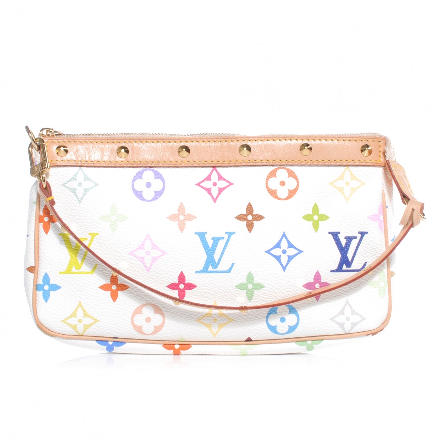 Monogram Multicolor Pochette Accessories White