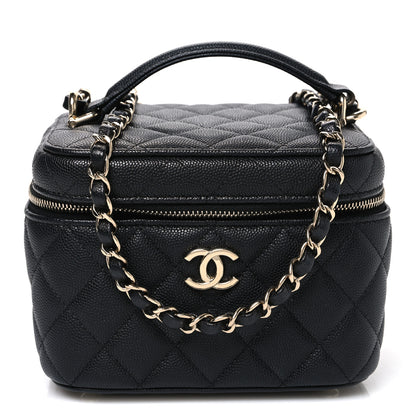 Chanel Caviar Quilted Small CC Vanity Case Black 1 of 10