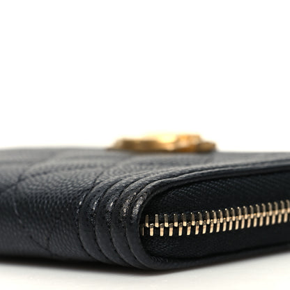 Chanel Caviar Quilted Boy Zip Around Coin Purse Wallet Black 10 of 11