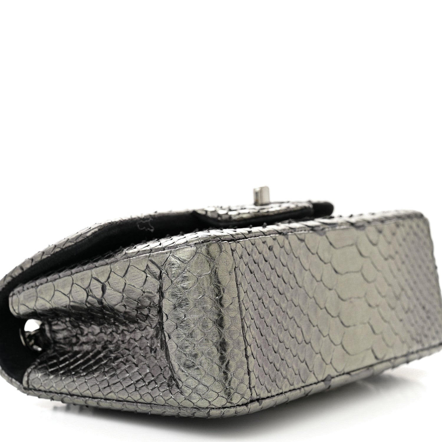 Chanel Snakeskin Mini Rectangular Flap Grey 9 of 12
