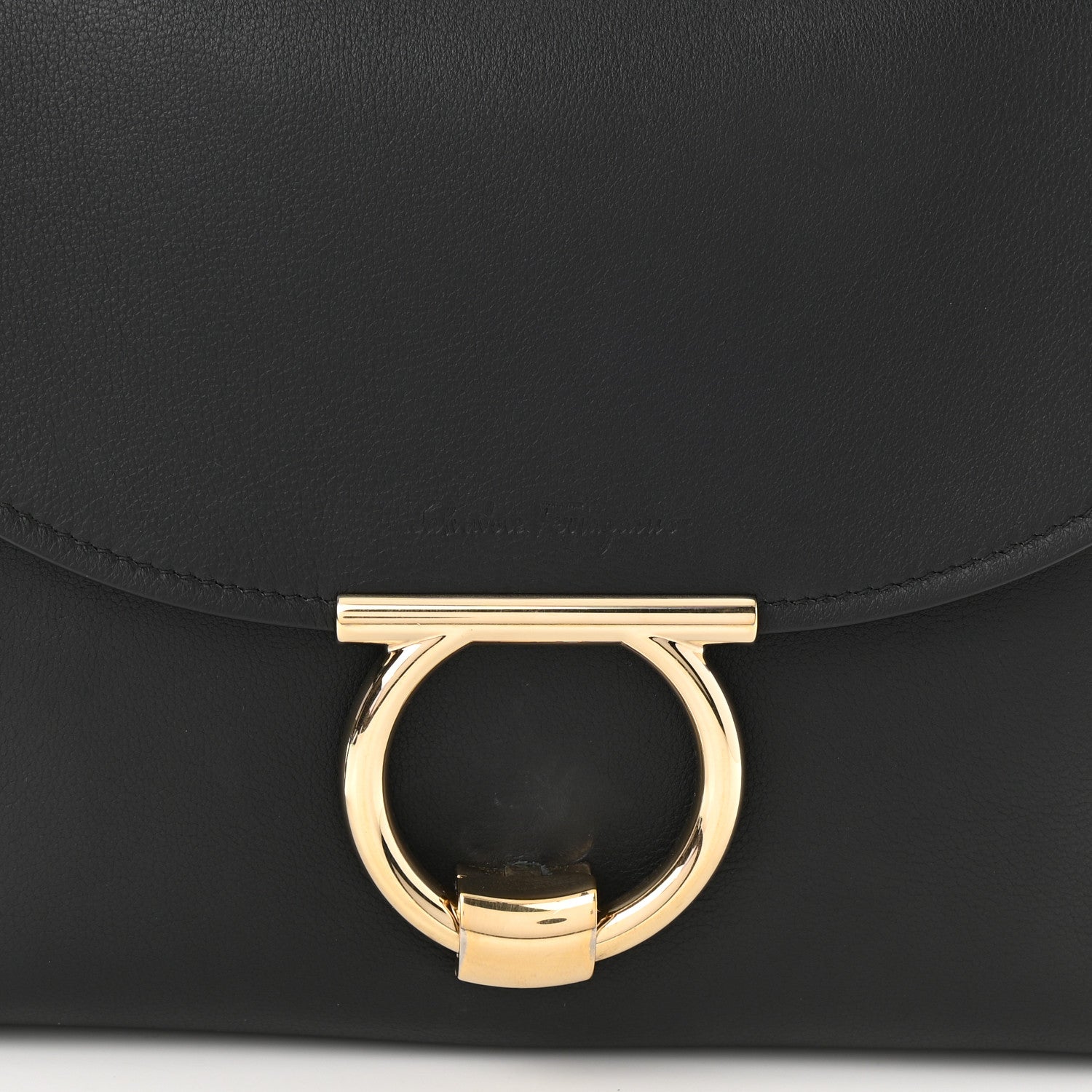 Salvatore Ferragamo Calfskin Studded Margot Top Handle Satchel Black 8 of 10