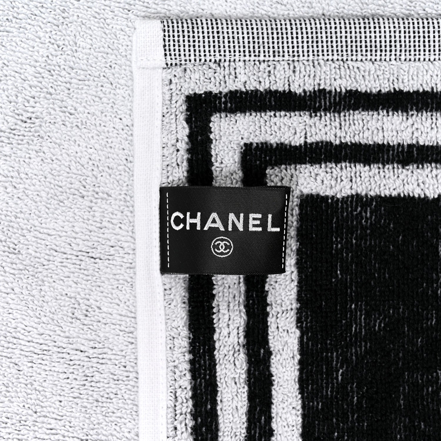 Chanel Terry Cotton CC Sports Set Towel Black White 3 of 6