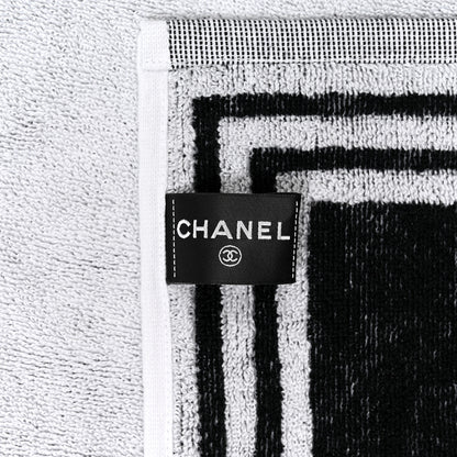 Chanel Terry Cotton CC Sports Set Towel Black White 3 of 6
