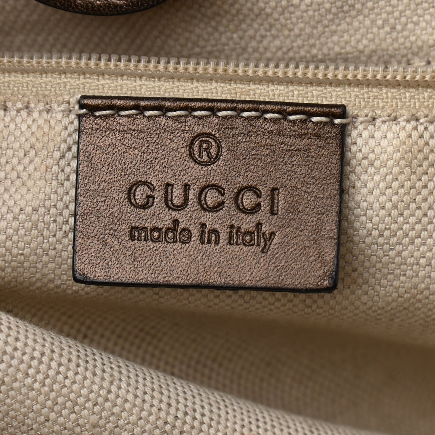 Metallic Guccissima Medium Sukey Tote Bronze