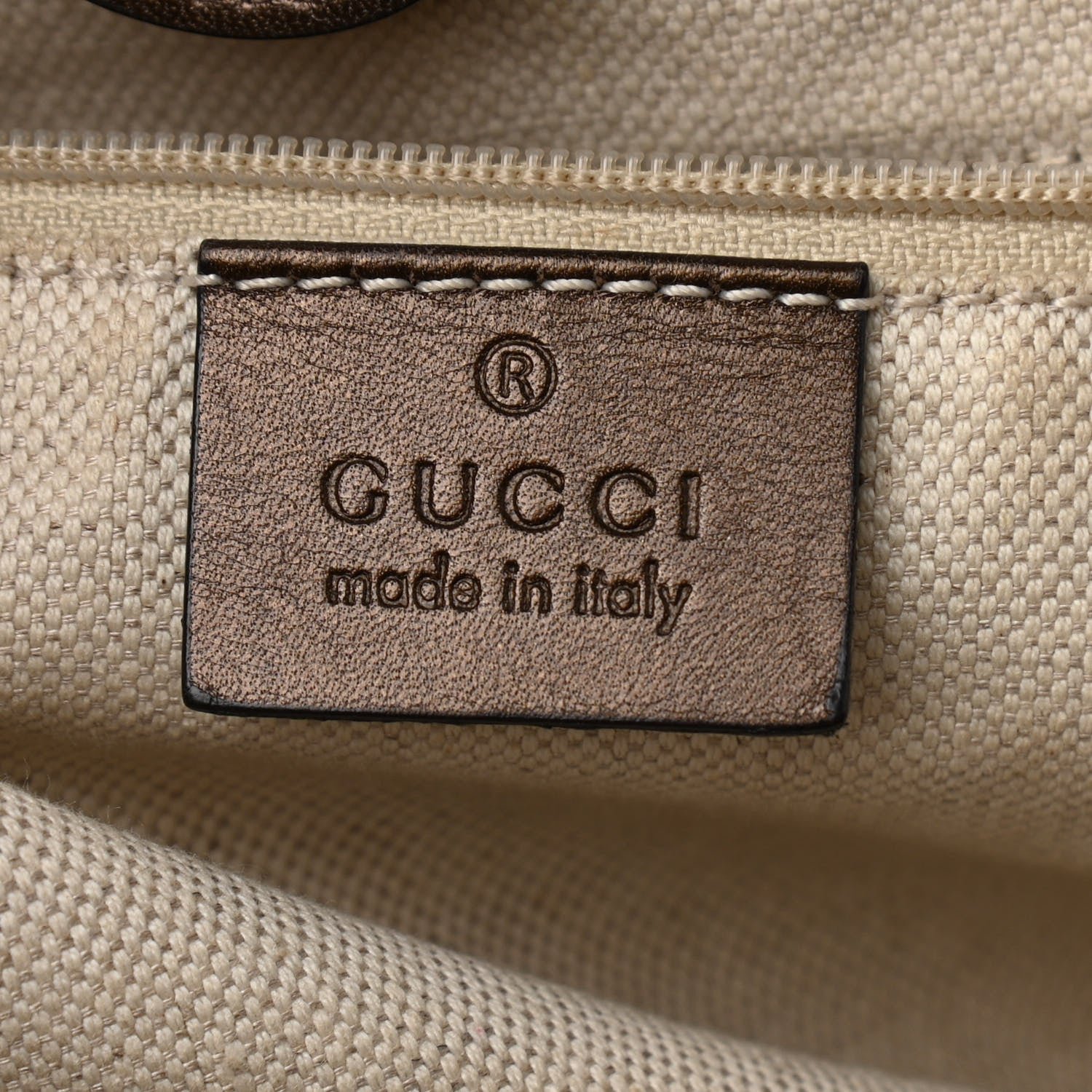 Gucci Metallic Guccissima Medium Sukey Tote Bronze 11 of 22