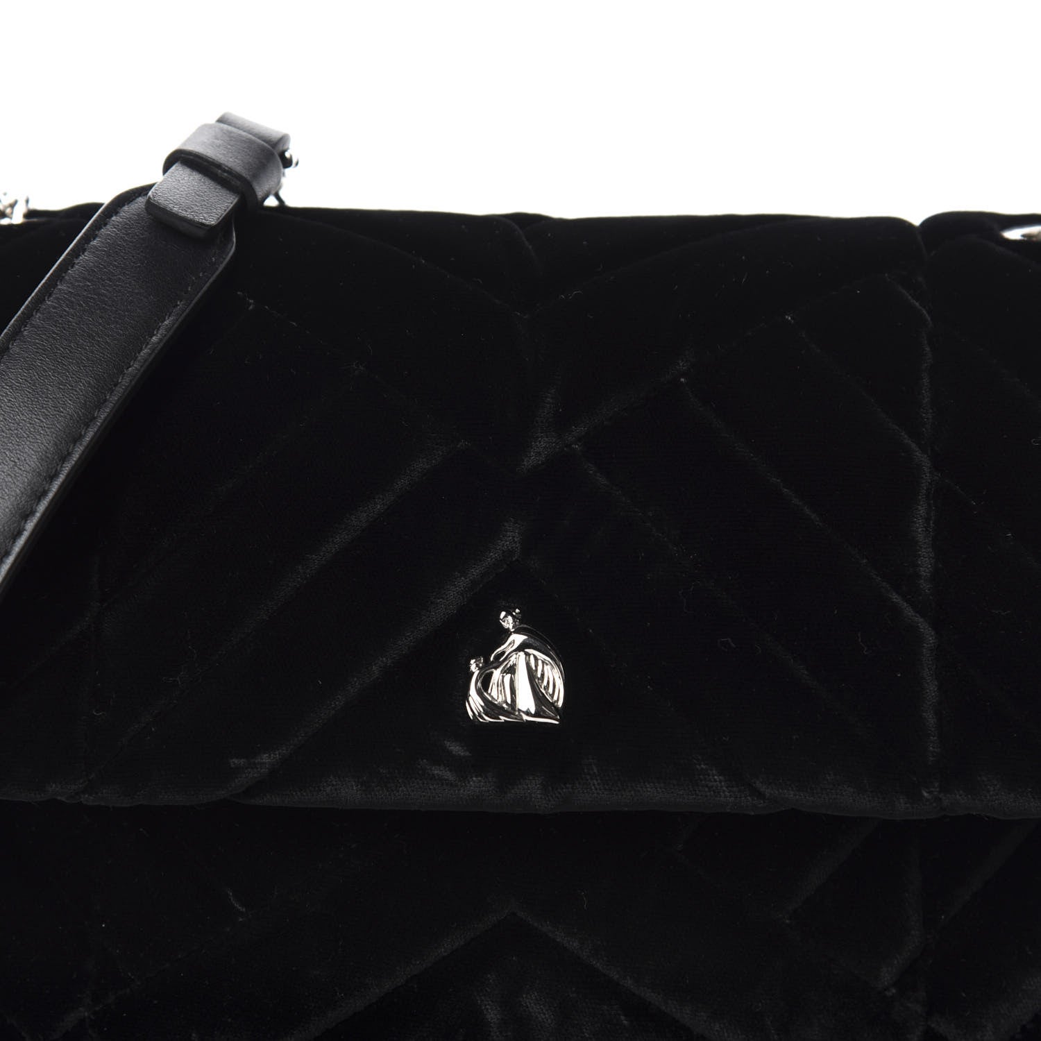 Lanvin Velvet Mini Sugar Flap Shoulder Bag Black 9 of 9