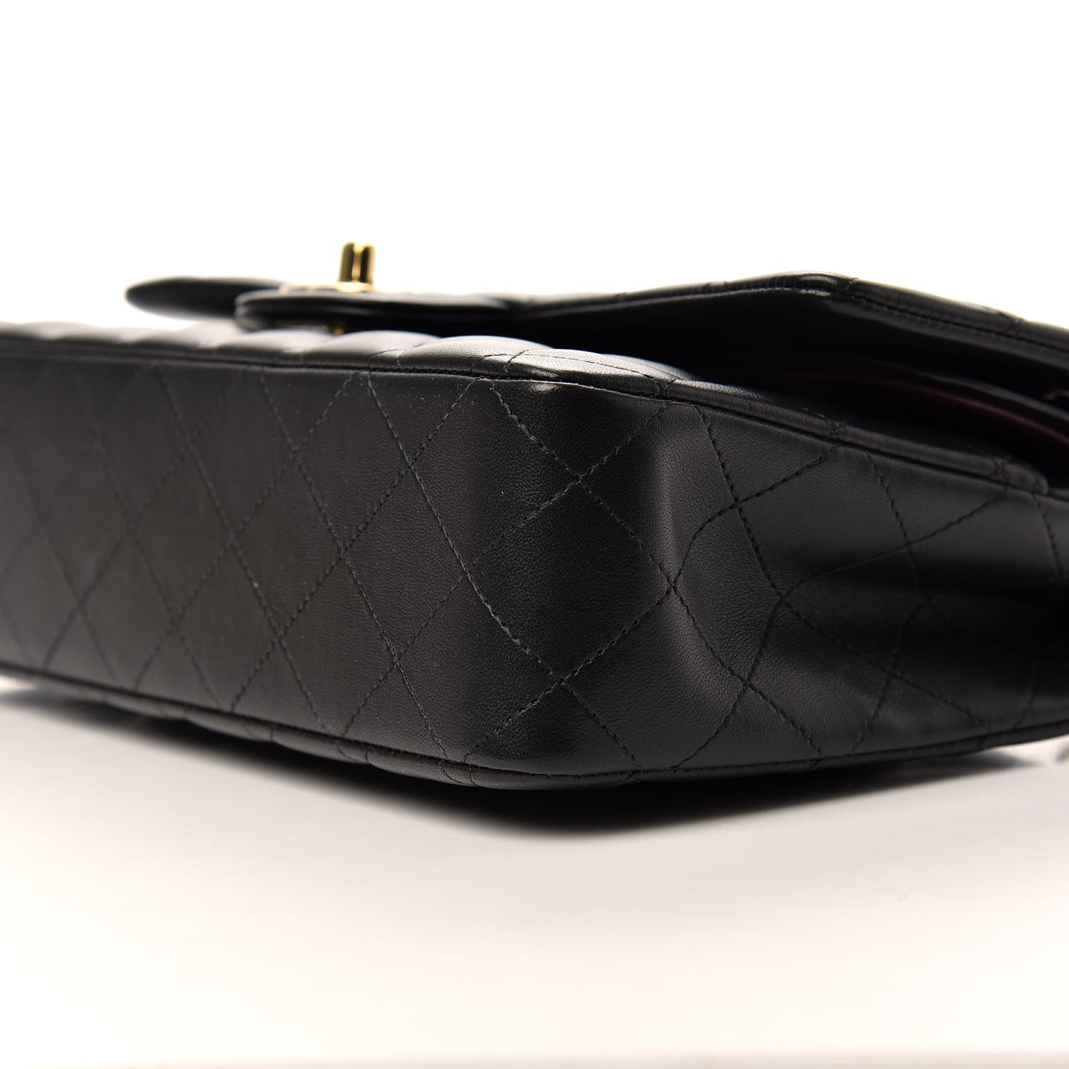 Chanel Lambskin Quilted Medium Double Flap Black 7 of 10