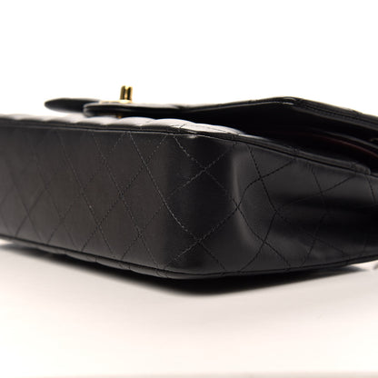 Chanel Lambskin Quilted Medium Double Flap Black 7 of 10