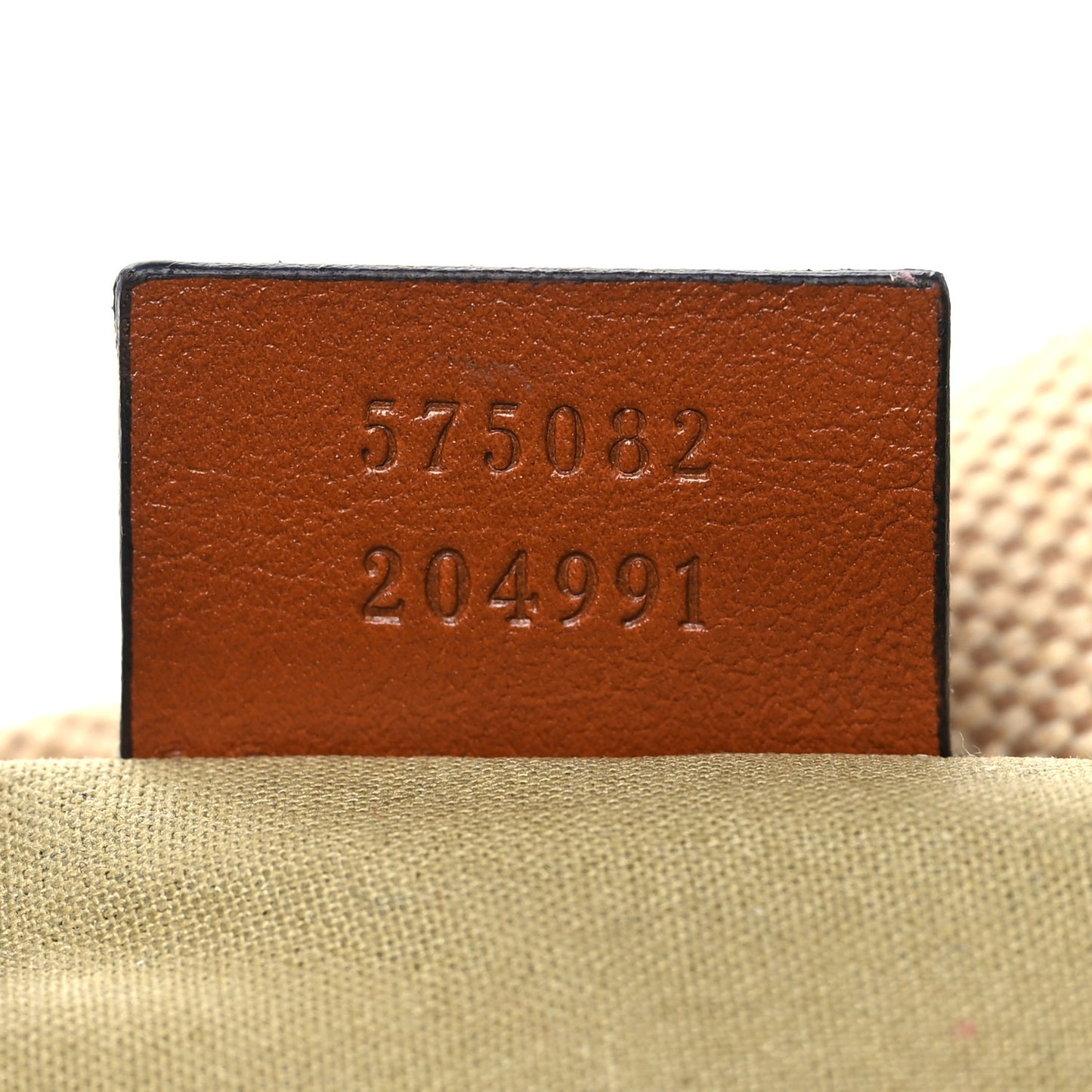 Vintage Canvas Web Belt Bag Sand Cuir