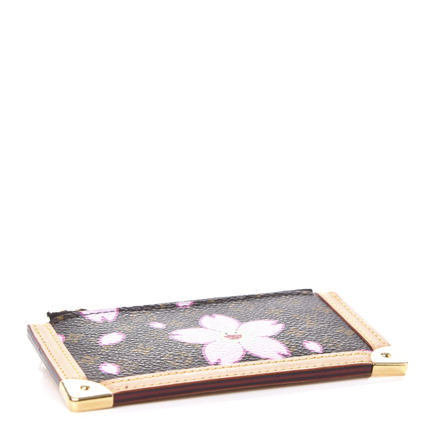 Monogram Cherry Blossom Key Pouch Brown