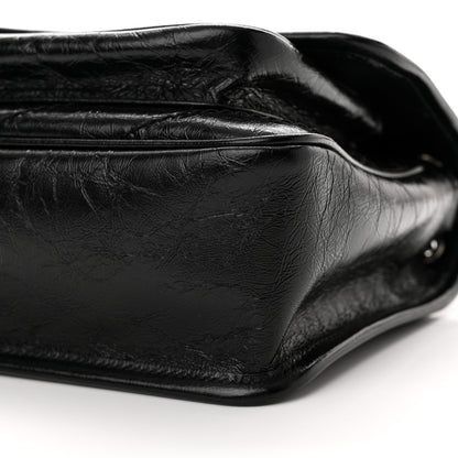 Saint Laurent Crinkled Lambskin Matelasse Monogram Baby Niki Chain Satchel Black 10 of 12