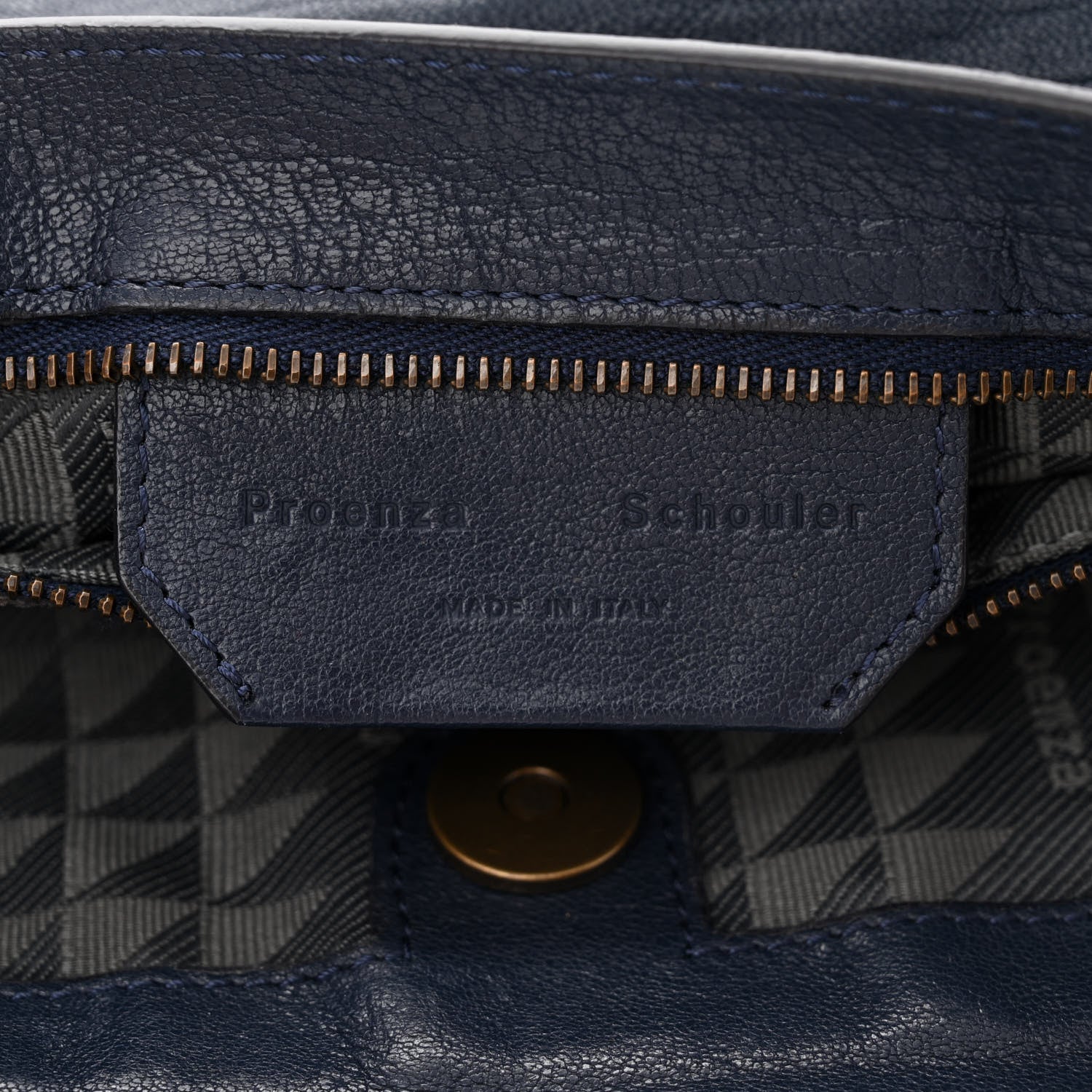 Proenza Schouler Lambskin Medium PS1 Satchel Navy 6 of 13