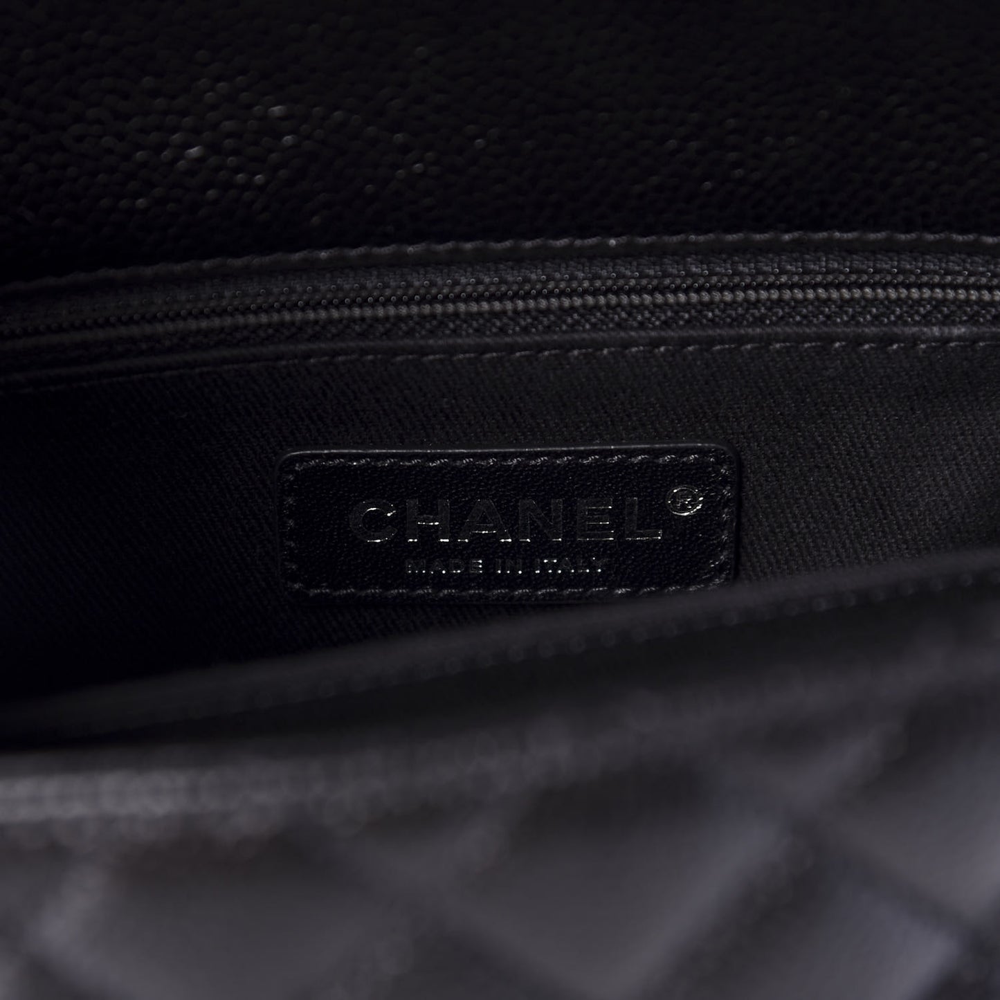 Caviar Quilted Mini Coco Handle Flap So Black