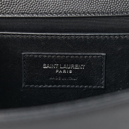 Saint Laurent Grain De Poudre Medium Classic Monogram Kate Satchel Black 6 of 11